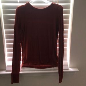 Burnt orange long sleeve shirt